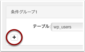 条件追加ボタン